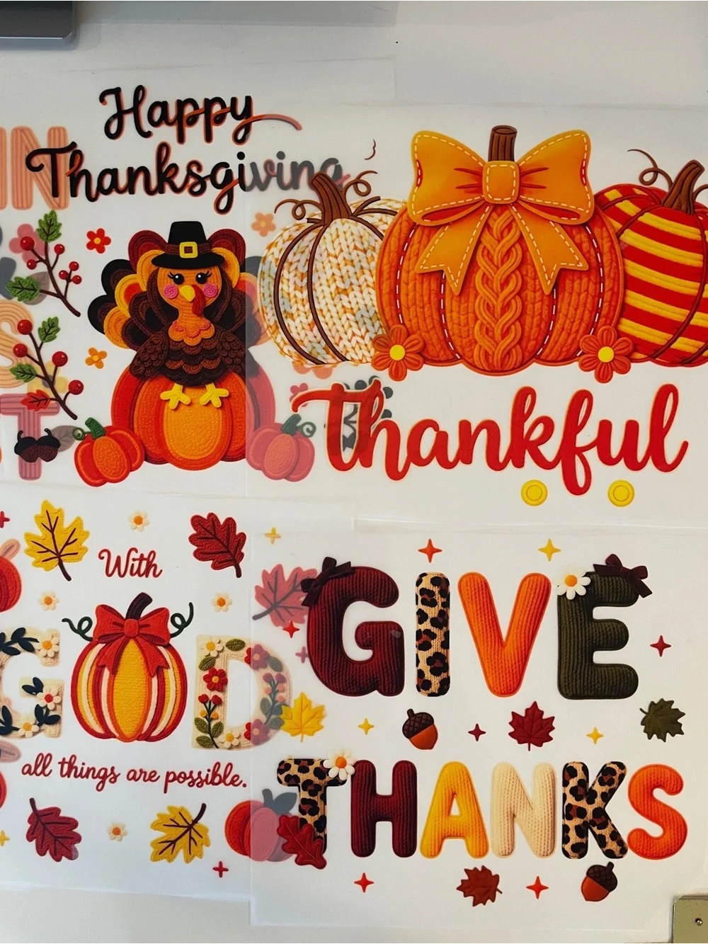 New Lot 30 Thanksgiving Fall Iron On Transfers DIY T-Shirts